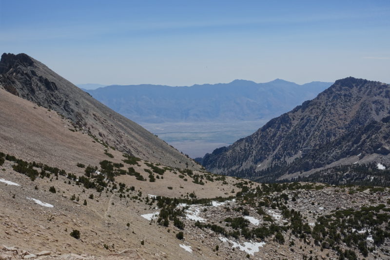 The view down towards town, and the highway 395 valley